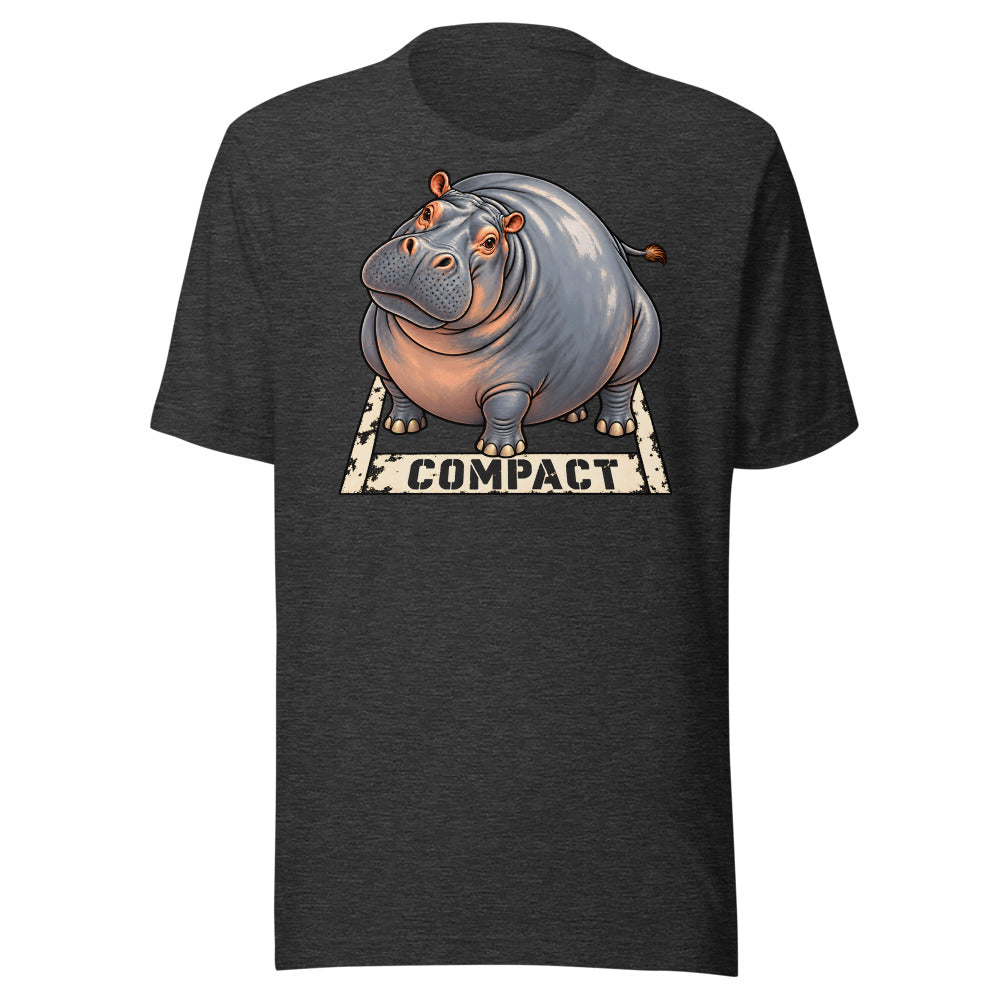 Compact Parking Hippo Shirt in Dark Grey Heather - front view