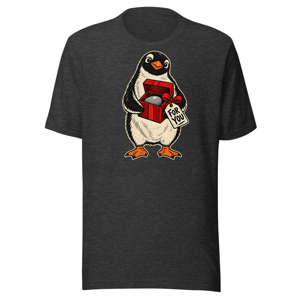 Perfect Pebble Penguin Shirt in Dark Grey Heather - front view