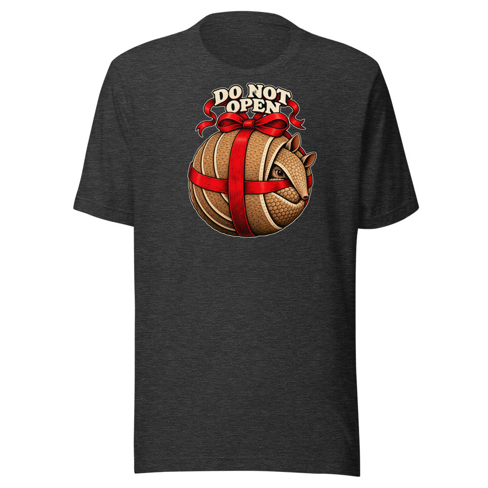 Do Not Open Armadillo Shirt in Dark Grey Heather - front view