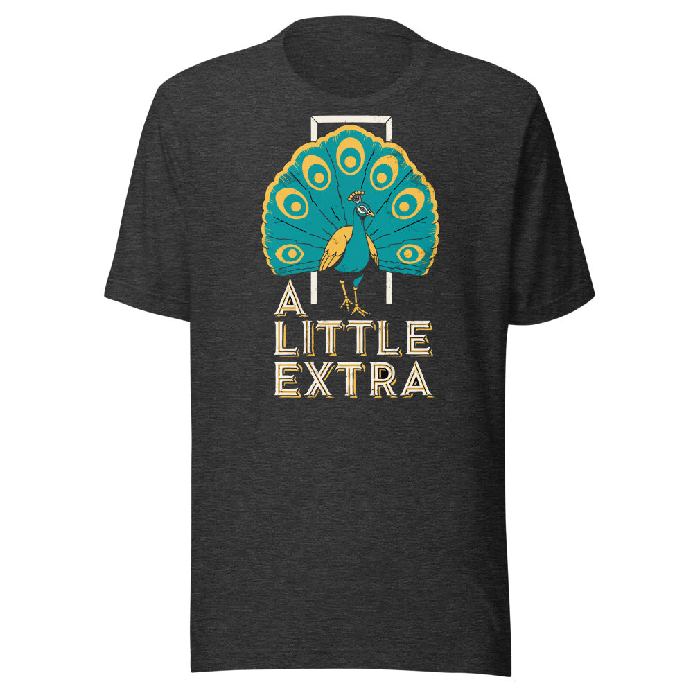 A Little Extra Peacock Shirt in Dark Grey Heather - front view