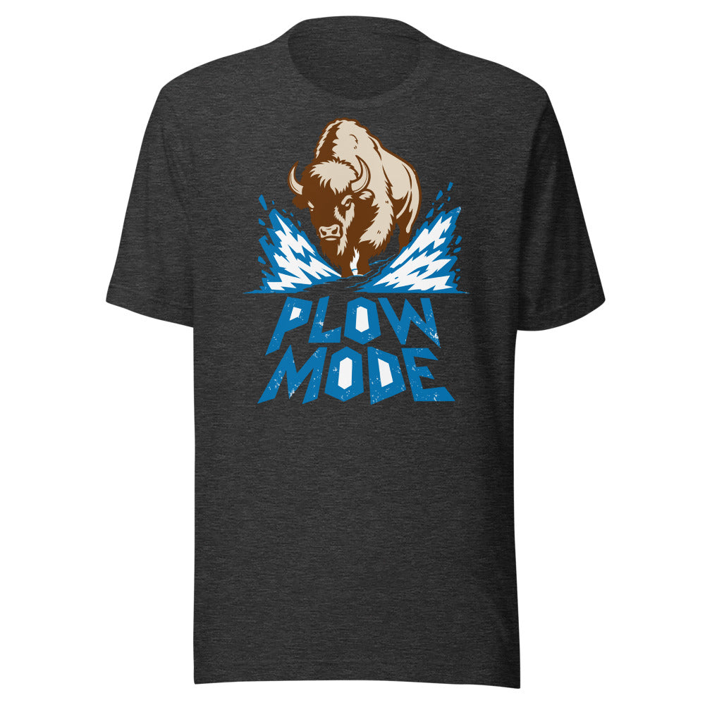 Snow Shovel Substitute Bison Shirt in Dark Grey Heather - front view