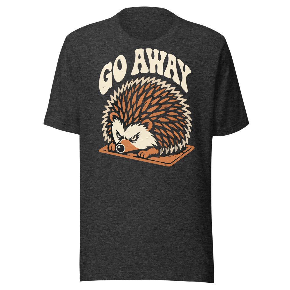 Spiky Welcome Mat Hedgehog Shirt in Dark Grey Heather - front view