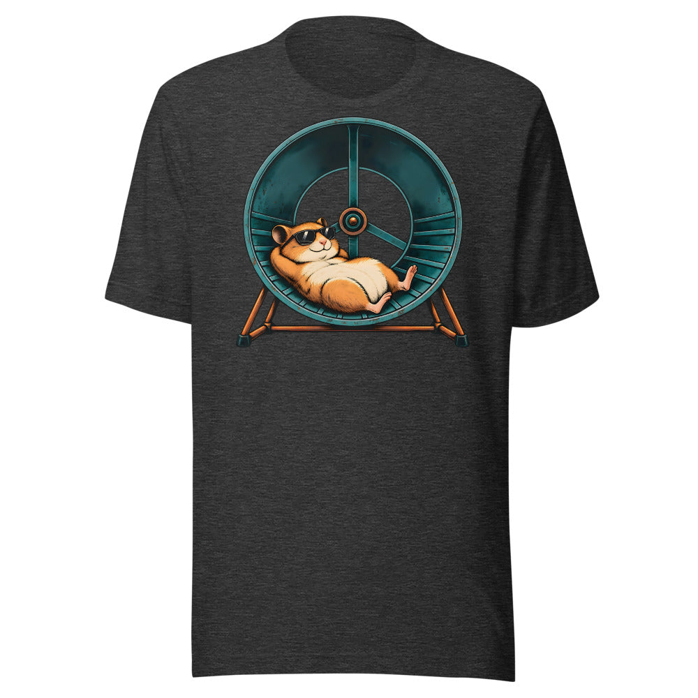 Rest Day Hamster Shirt (Art Only) in Dark Grey Heather - front view