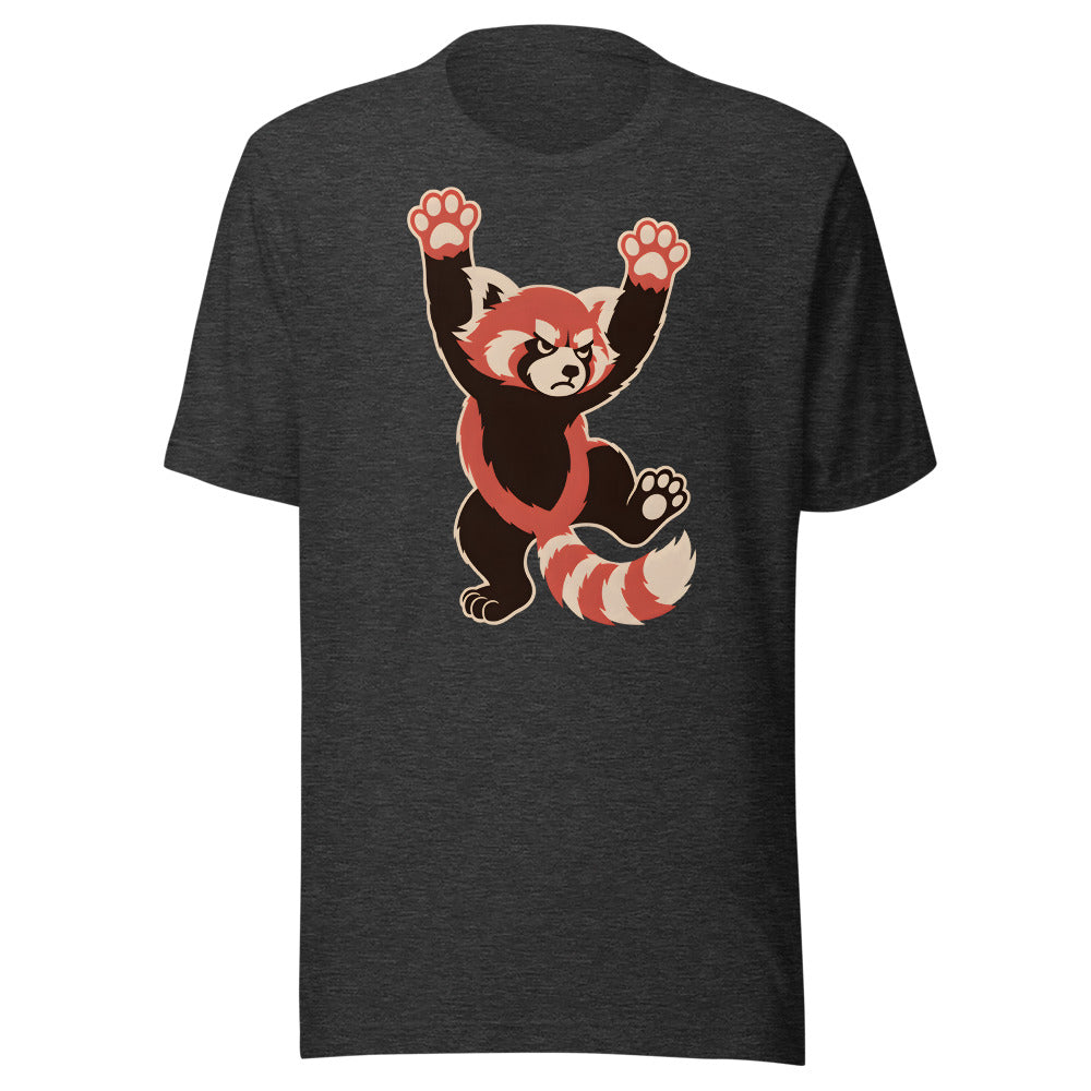 Fun Size Red Panda Shirt (Art Only) in Dark Grey Heather - front view