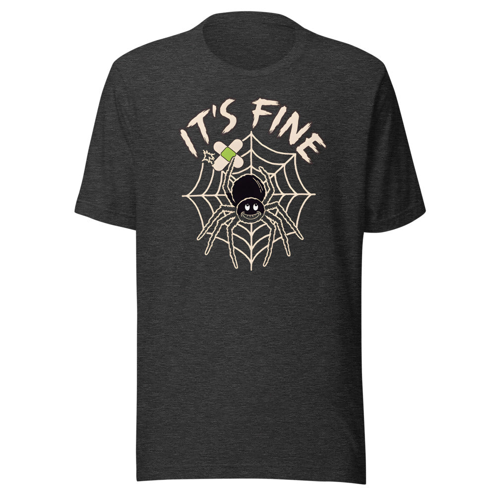 Web Repair Spider Shirt in Dark Grey Heather - front view