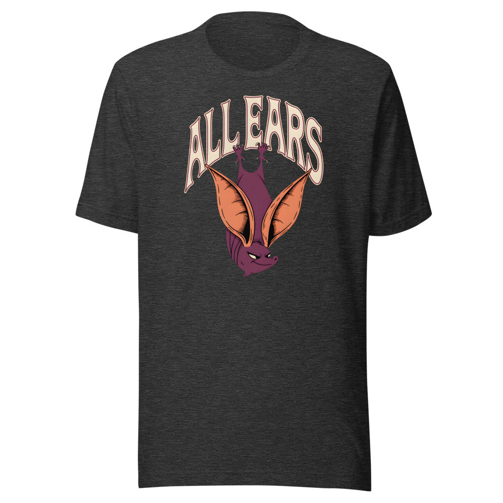 All Ears Bat Shirt in Dark Grey Heather - front view