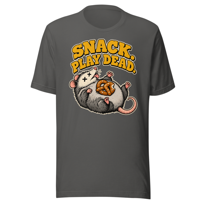 Midnight Snackdown Possum funny Thanksgiving shirt in Asphalt