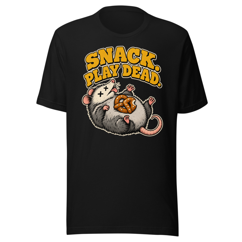 Midnight Snackdown Possum funny Thanksgiving shirt in Black