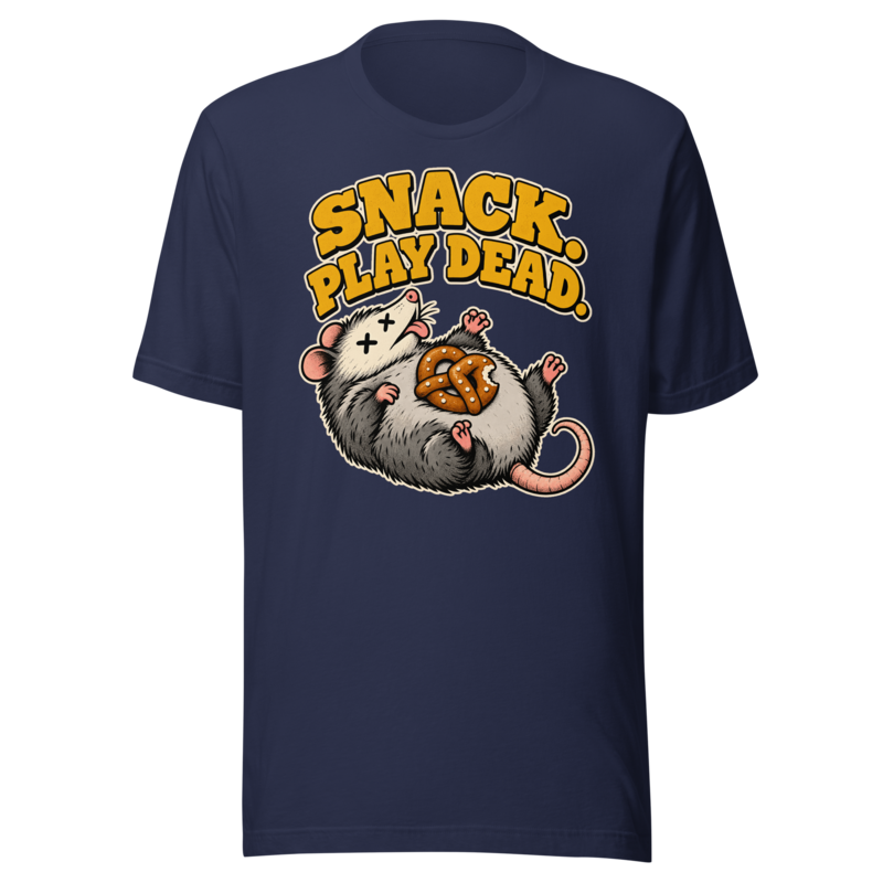 Midnight Snackdown Possum funny Thanksgiving shirt in Navy