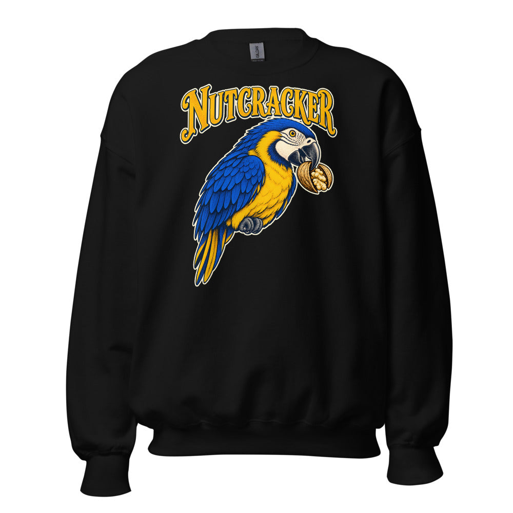 Nutcracker Macaw funny Christmas sweatshirt in Black