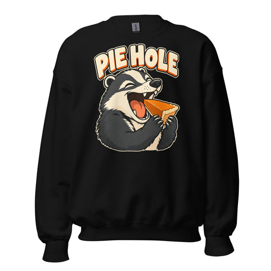 Pie Priority Badger funny Thanksgiving sweatshirt in Black