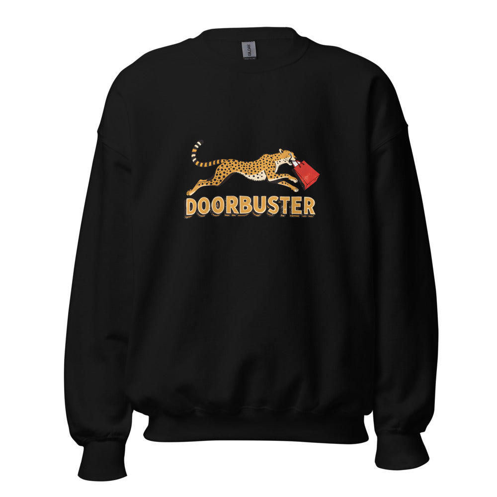 Doorbuster Cheetah funny Thanksgiving sweatshirt in Black