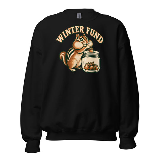Acorn Budget Chipmunk funny fall sweatshirt in Black