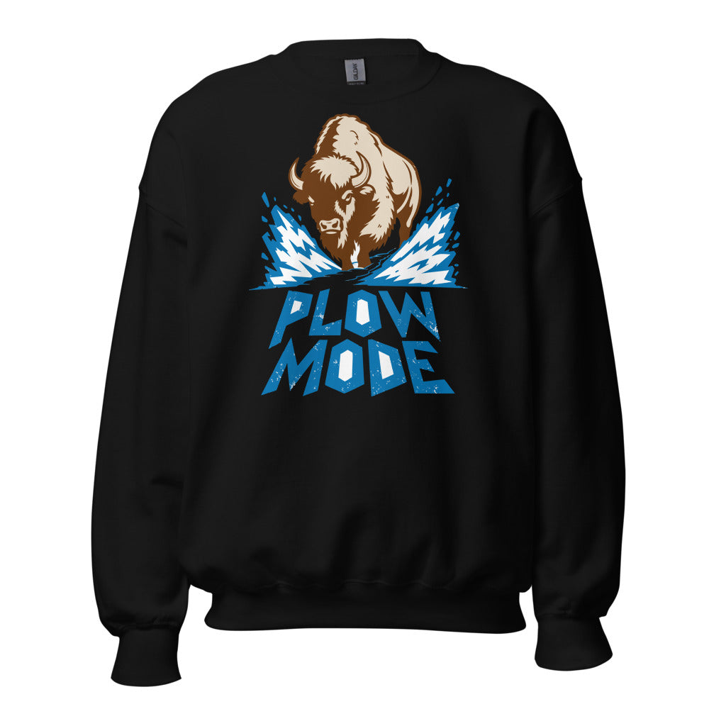 Snow Shovel Substitute Bison funny winter sweatshirt in Black