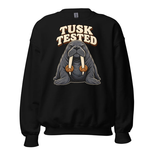 Cookie Quality Control Walrus funny Christmas sweatshirt in Black
