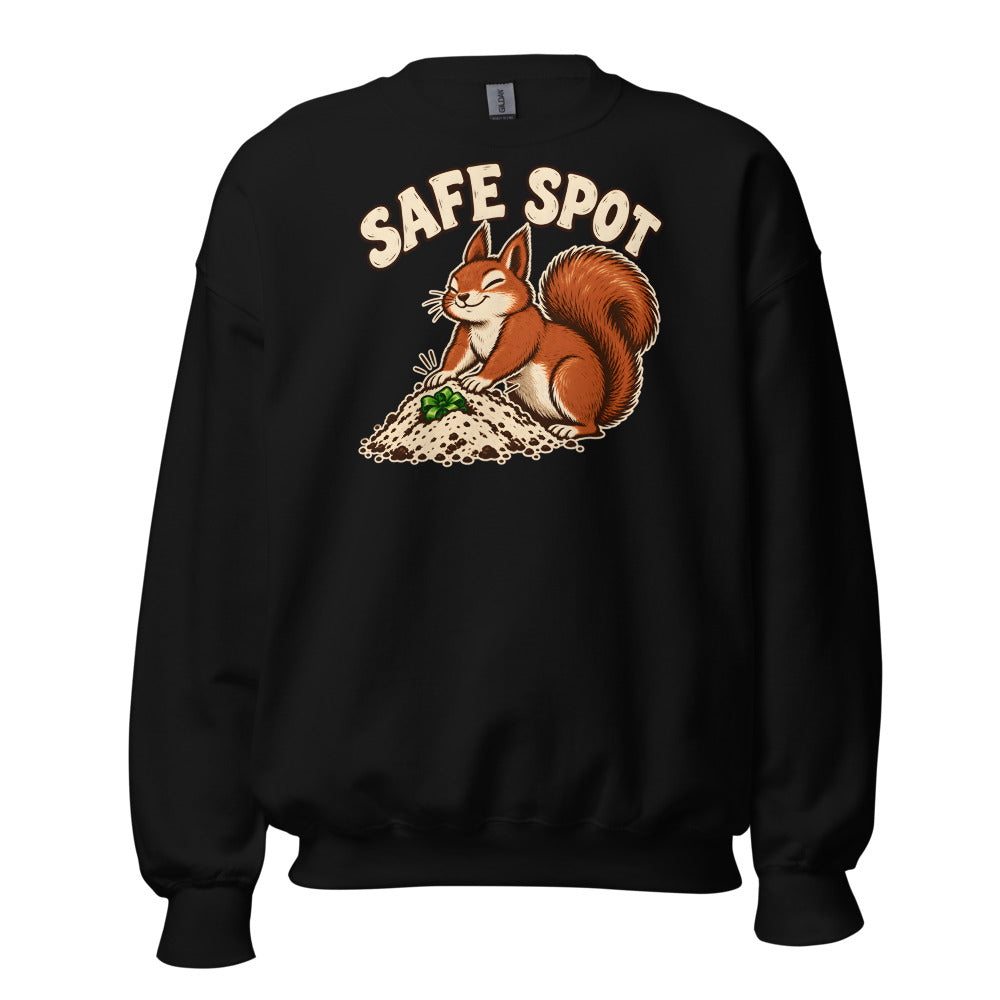 Gift Stash Squirrel funny Christmas sweatshirt in Black