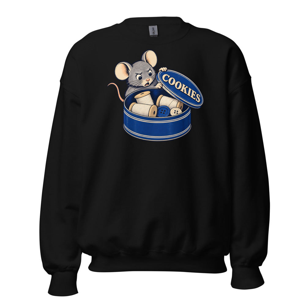 Not Cookies Mouse funny Christmas sweatshirt in Black