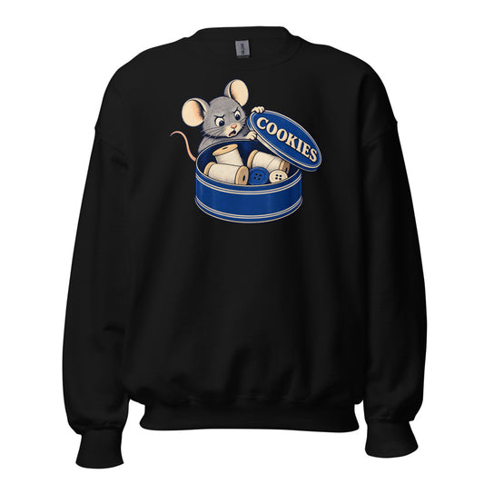 Not Cookies Mouse funny Christmas sweatshirt in Black