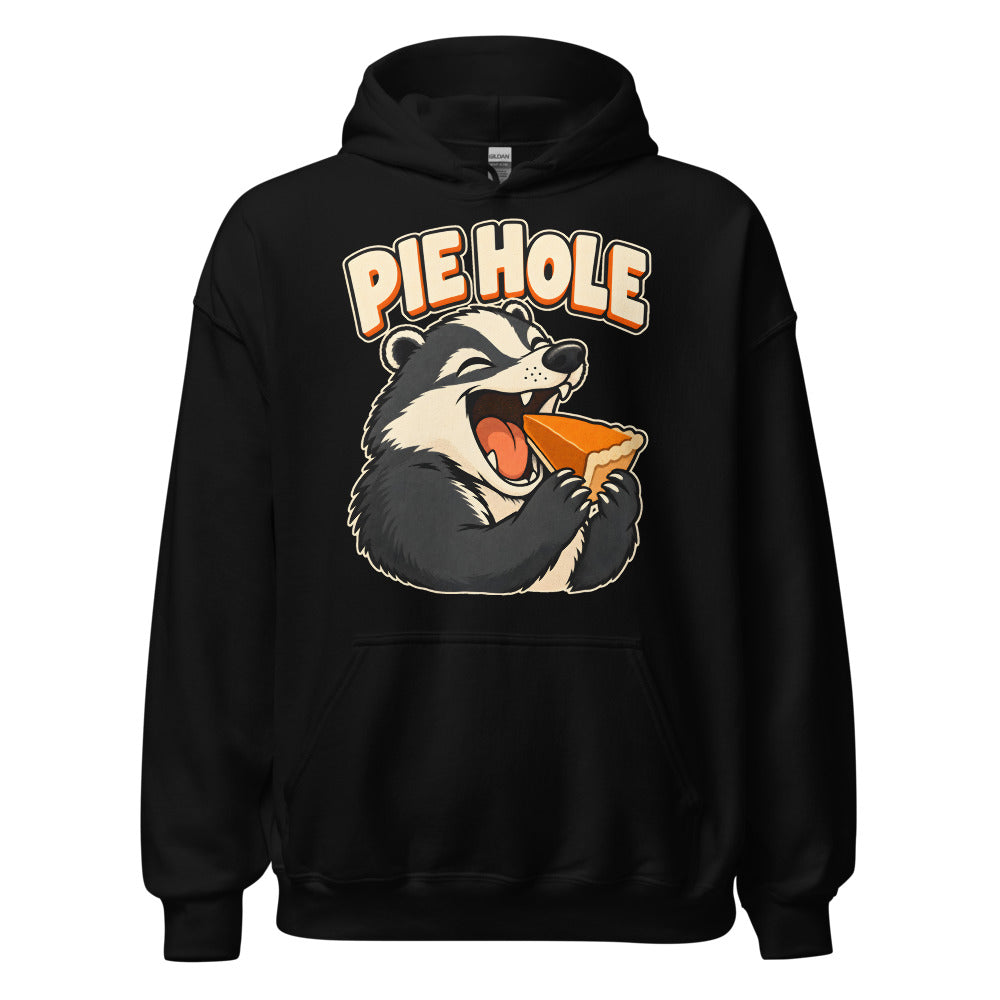 Pie Priority Badger funny Thanksgiving hoodie in Black