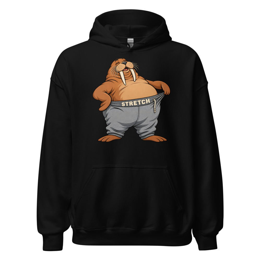 Stretch Pants Walrus funny Thanksgiving hoodie in Black