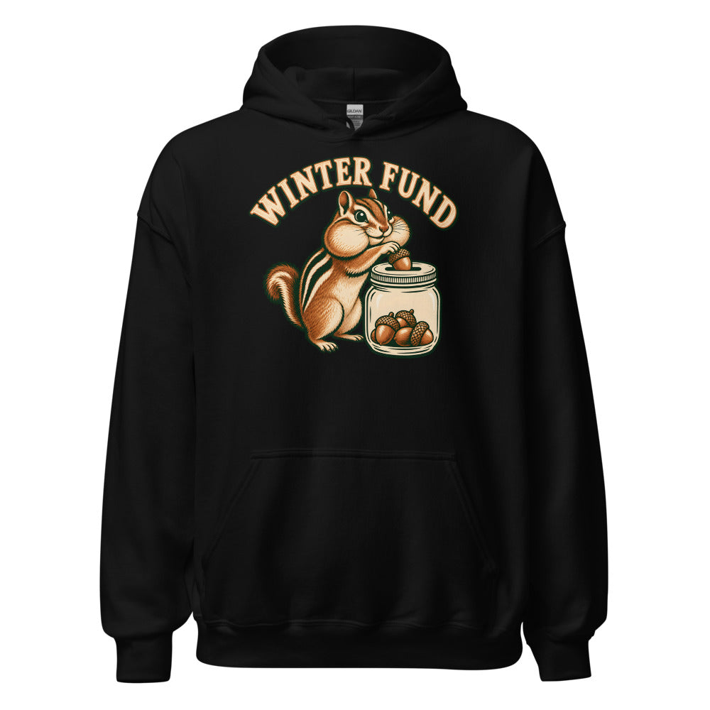 Acorn Budget Chipmunk funny fall hoodie in Black