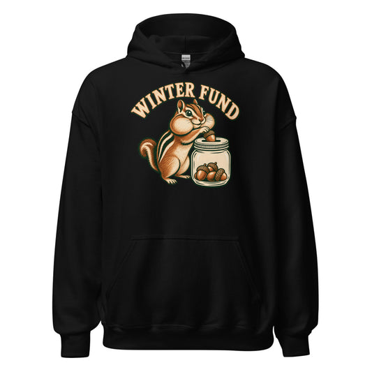 Acorn Budget Chipmunk funny fall hoodie in Black