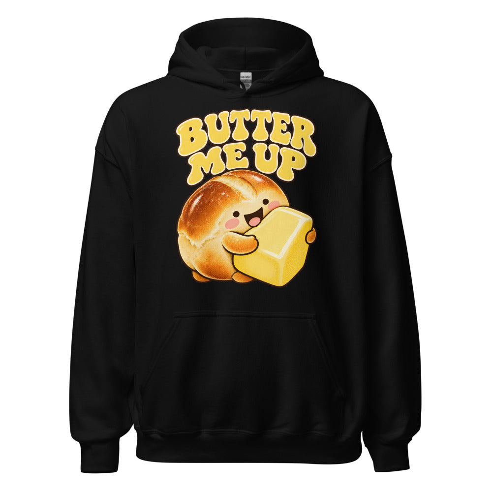 Butter Me Up Dinner Roll funny Christmas hoodie in Black