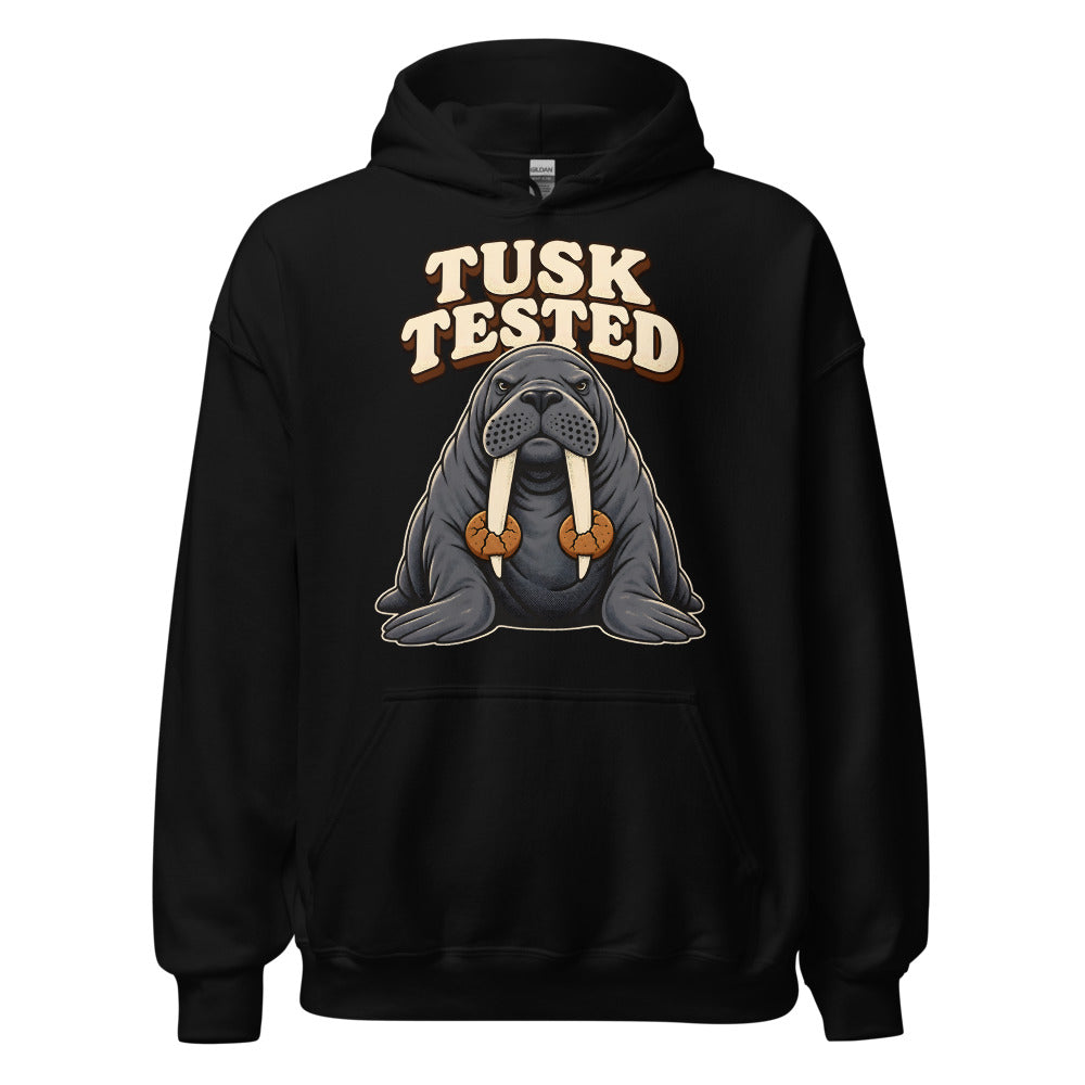 Cookie Quality Control Walrus funny Christmas hoodie in Black