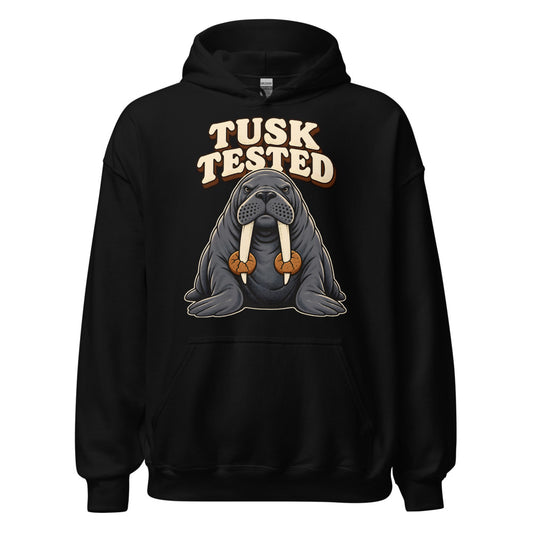 Cookie Quality Control Walrus funny Christmas hoodie in Black