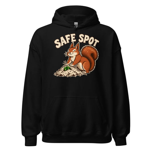 Gift Stash Squirrel funny Christmas hoodie in Black