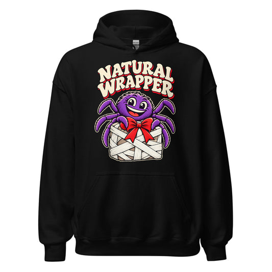 Gift Wrap Specialist Spider funny Christmas hoodie in Black