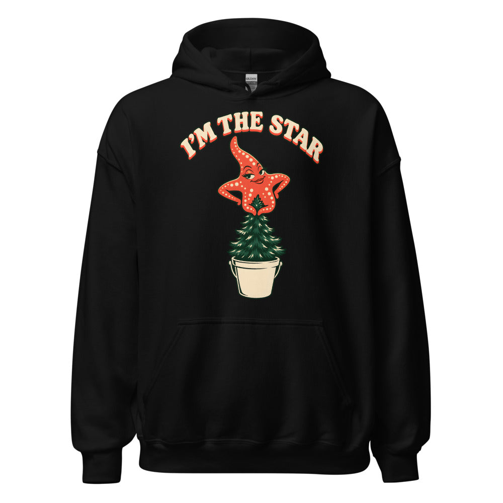 I'm The Star Starfish funny Christmas hoodie in Black