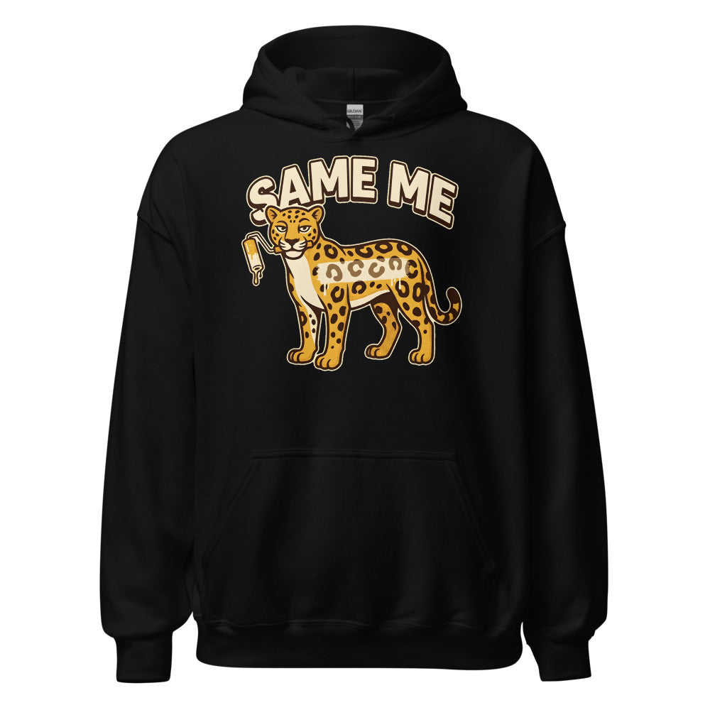 Same Spots Leopard funny New Year's hoodie in Black