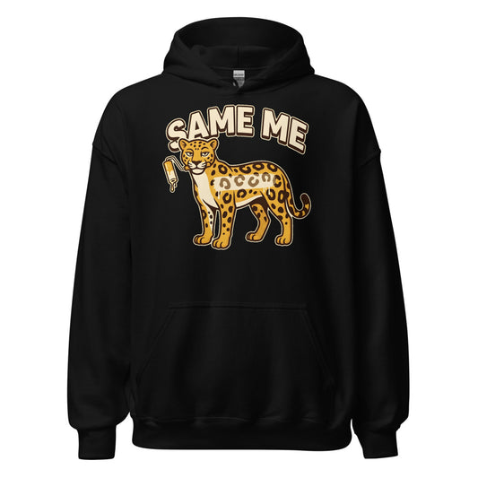 Same Spots Leopard funny New Year's hoodie in Black