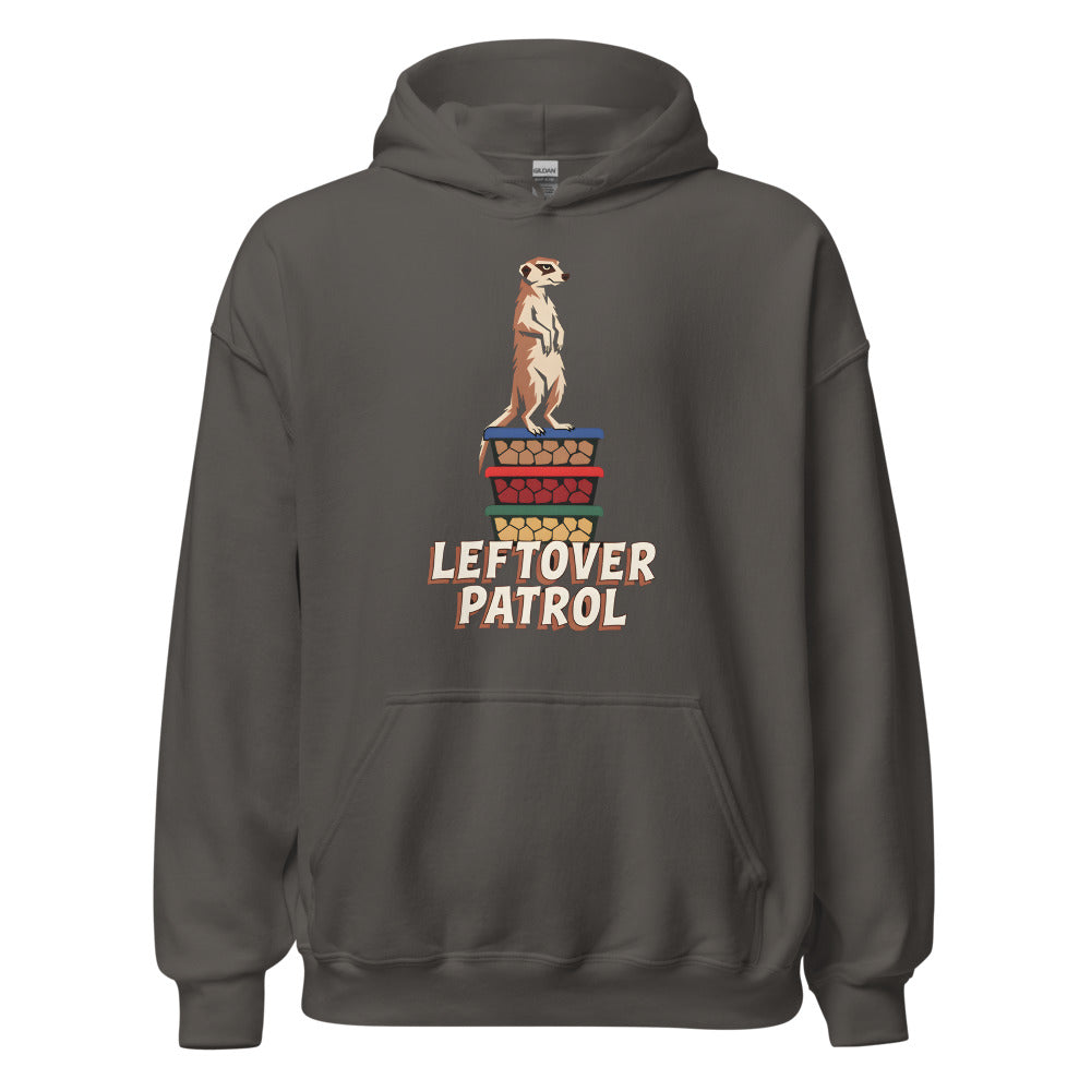 Leftover Patrol Meerkat funny Thanksgiving hoodie in Asphalt