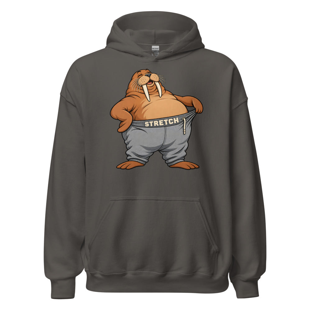 Stretch Pants Walrus funny Thanksgiving hoodie in Asphalt