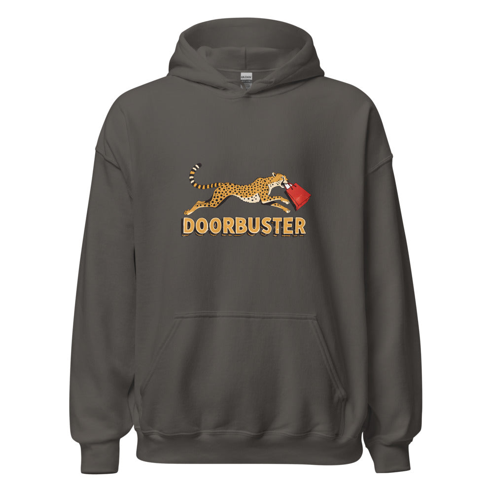 Doorbuster Cheetah funny Thanksgiving hoodie in Asphalt