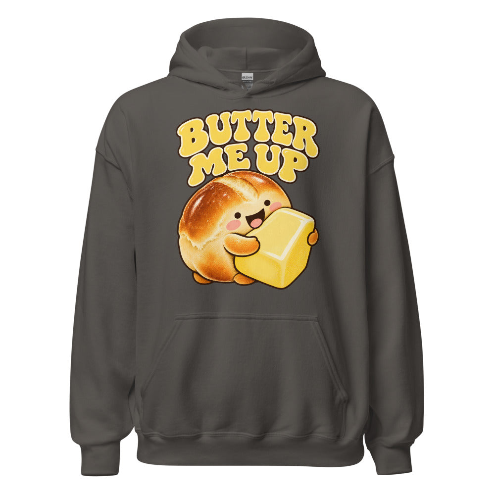 Butter Me Up Dinner Roll funny Christmas hoodie in Asphalt