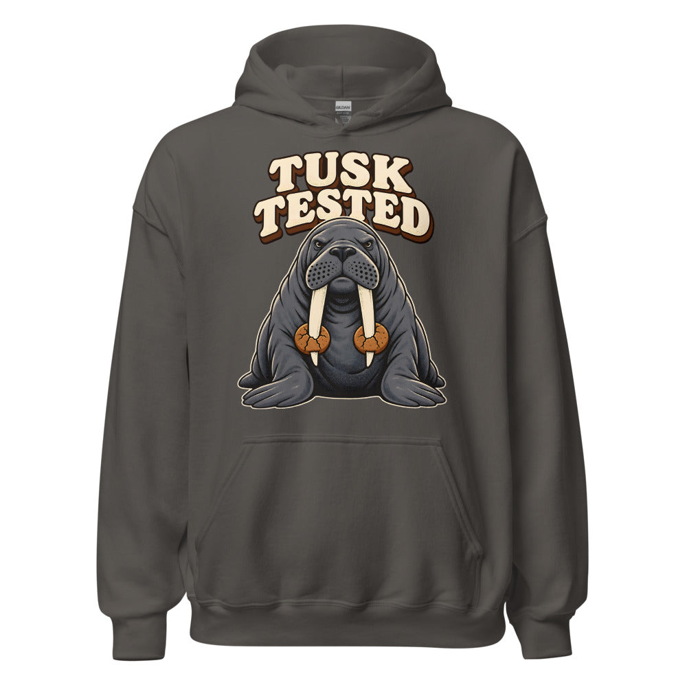 Cookie Quality Control Walrus funny Christmas hoodie in Asphalt