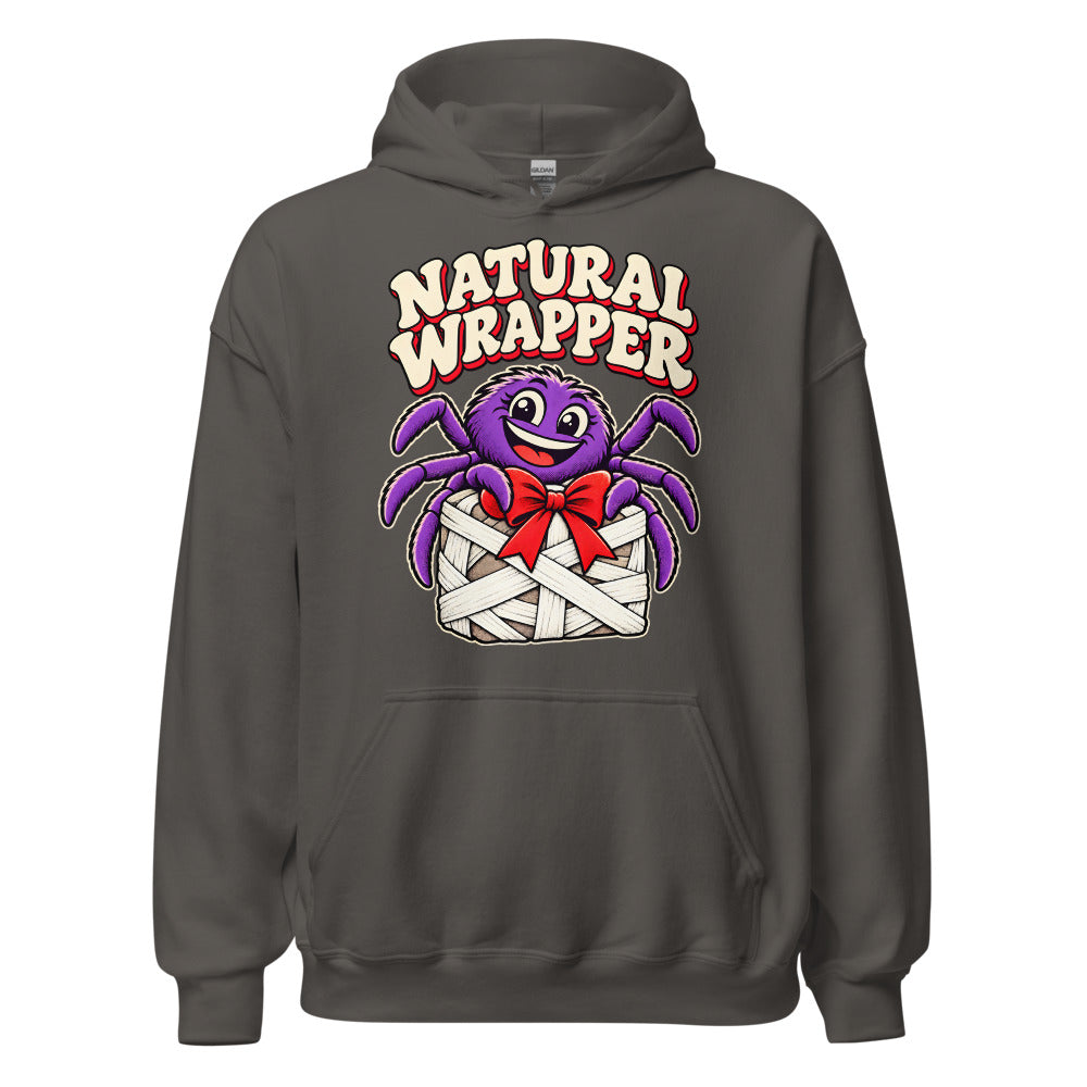 Gift Wrap Specialist Spider funny Christmas hoodie in Asphalt