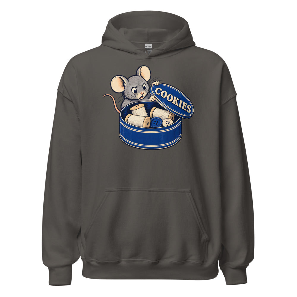Not Cookies Mouse funny Christmas hoodie in Asphalt