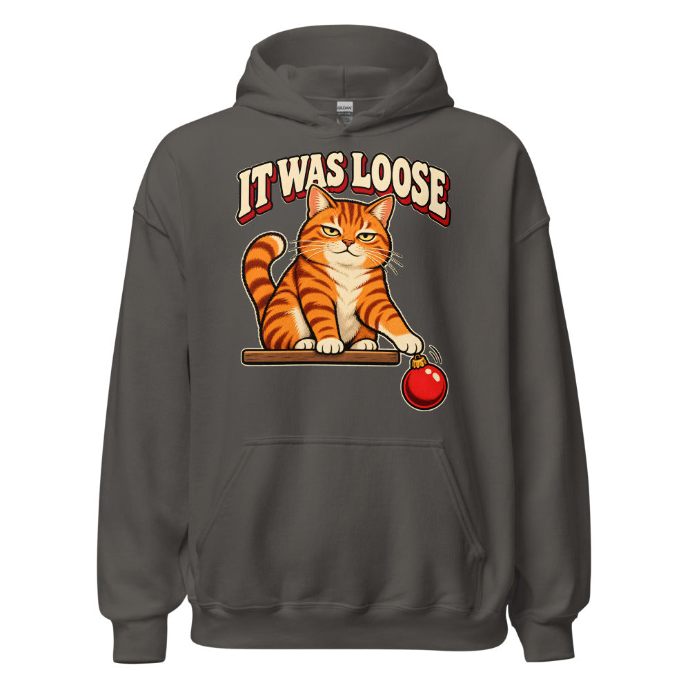 Ornament Security Cat funny Christmas hoodie in Asphalt