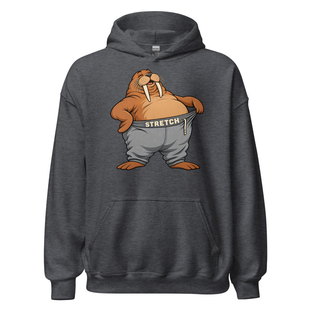 Stretch Pants Walrus funny Thanksgiving hoodie in Dark Grey Heather
