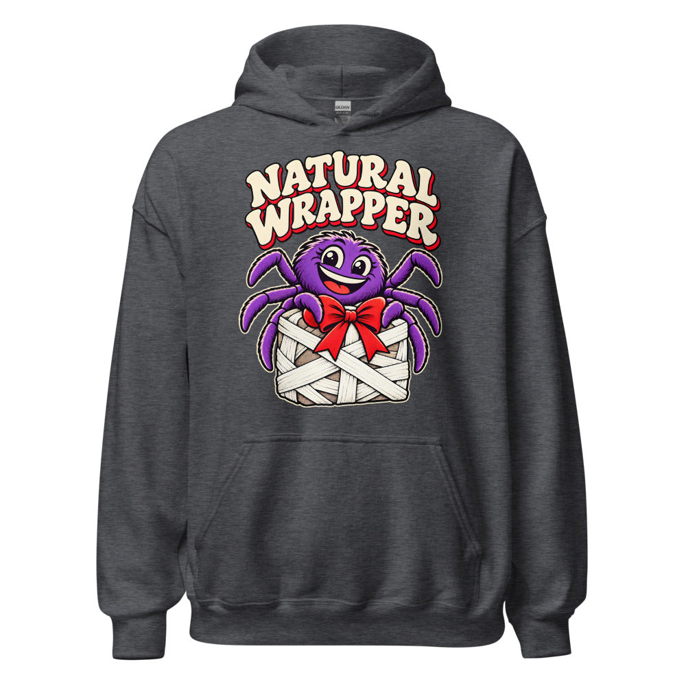 Gift Wrap Specialist Spider funny Christmas hoodie in Dark Grey Heather