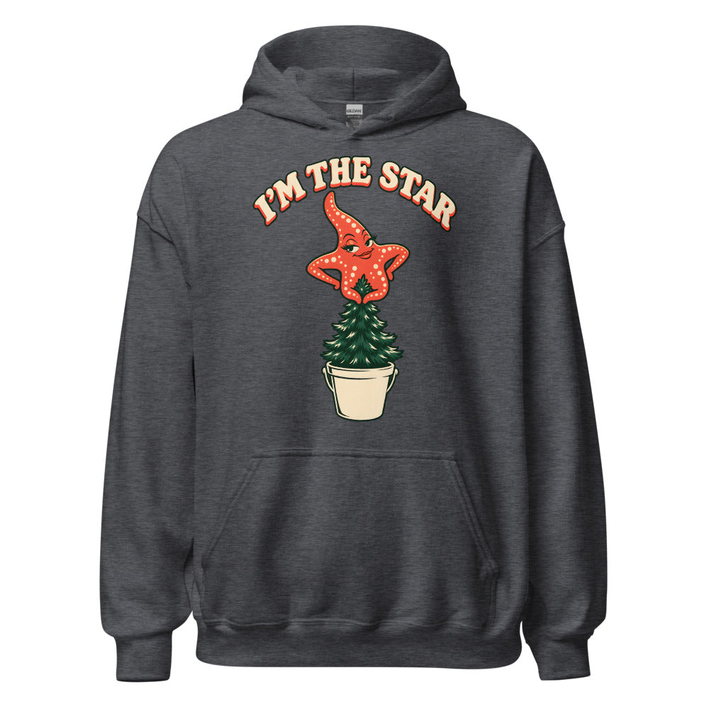 I'm The Star Starfish funny Christmas hoodie in Dark Grey Heather