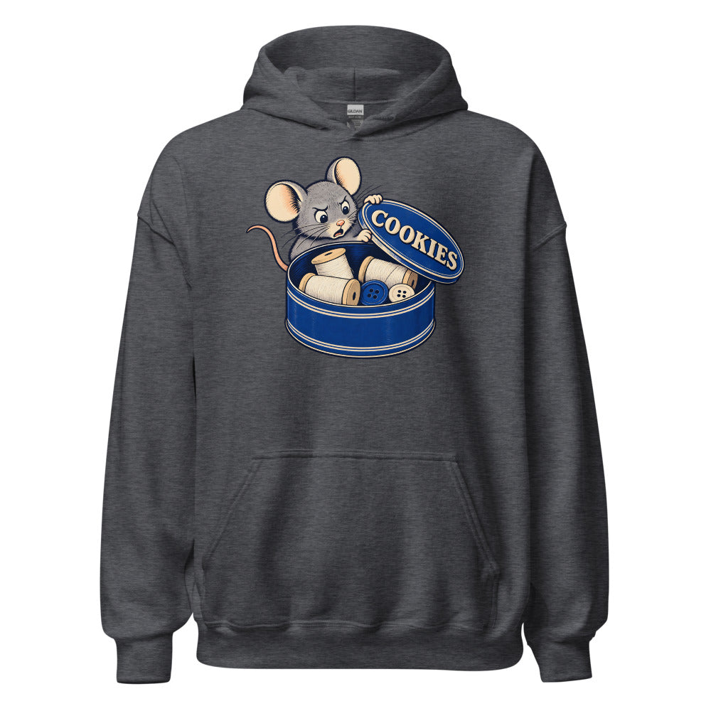 Not Cookies Mouse funny Christmas hoodie in Dark Grey Heather