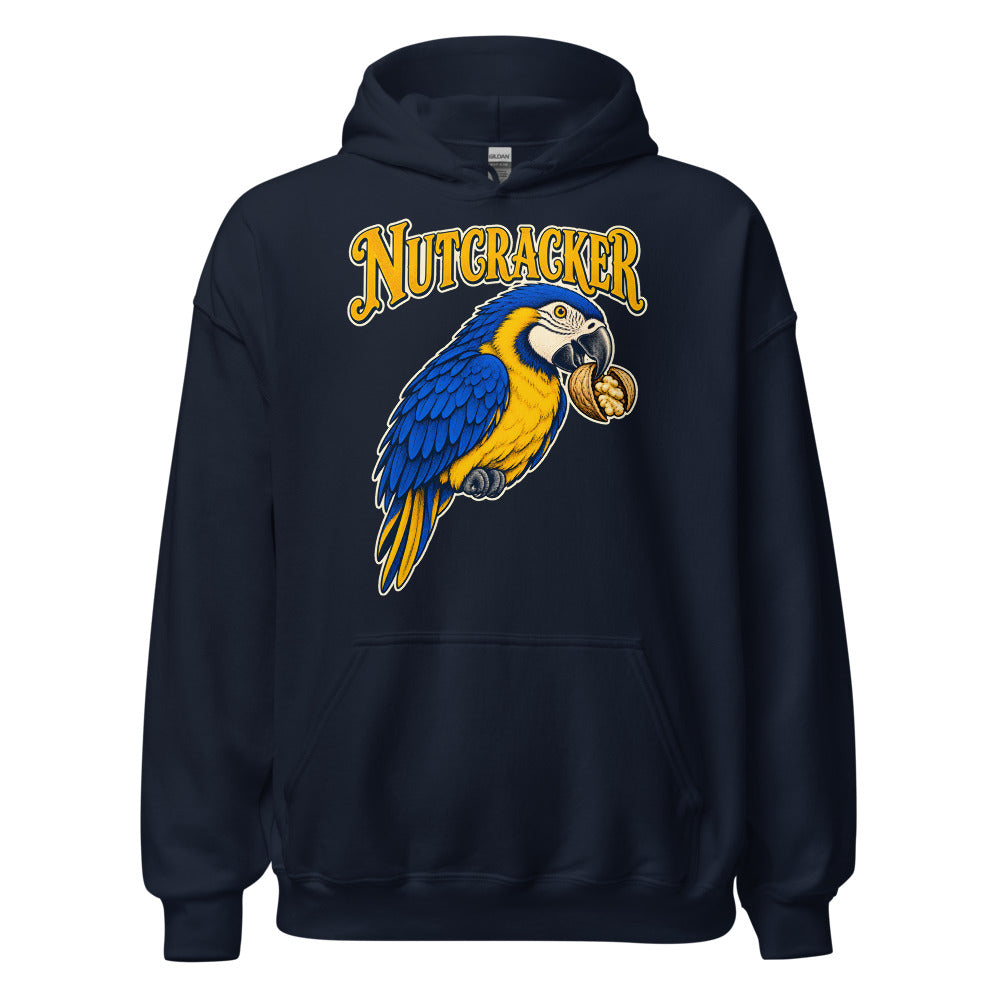 Nutcracker Macaw funny Christmas hoodie in Navy