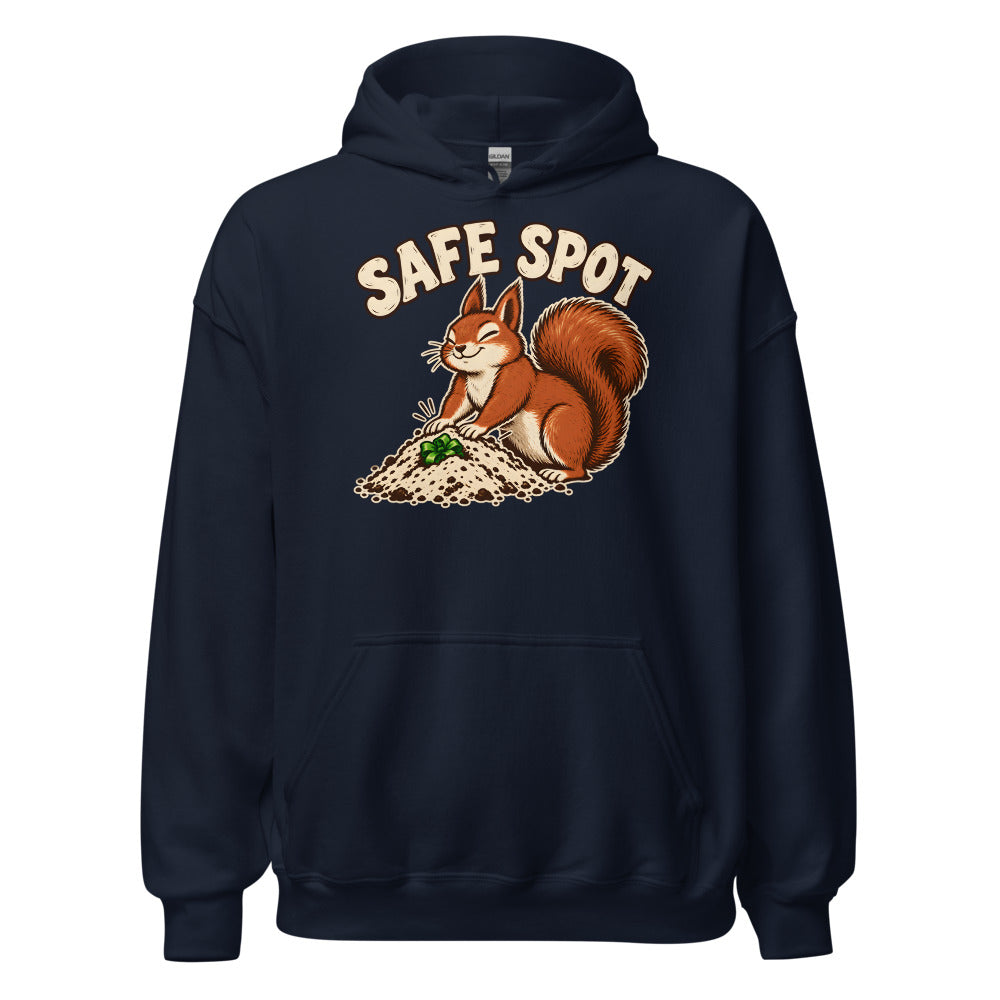 Gift Stash Squirrel funny Christmas hoodie in Navy