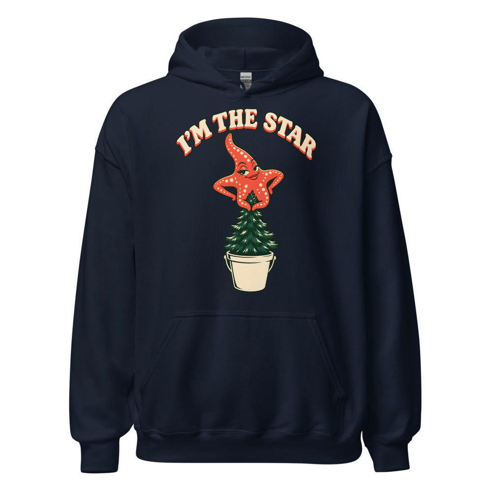I'm The Star Starfish funny Christmas hoodie in Navy