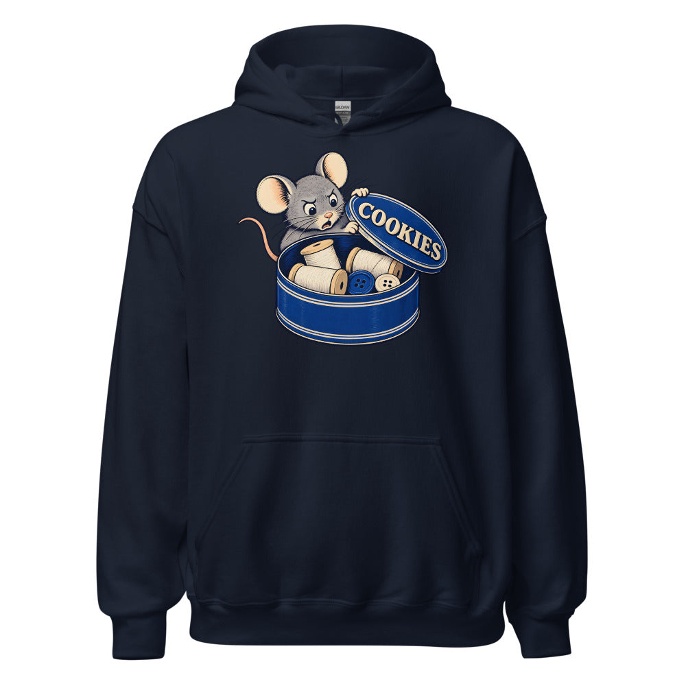 Not Cookies Mouse funny Christmas hoodie in Navy